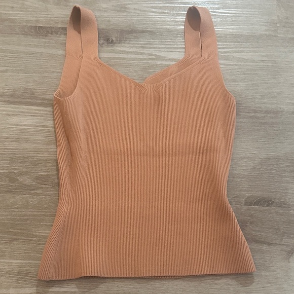 Reiss Tan Ribbed Tank Top - Picture 5 of 5